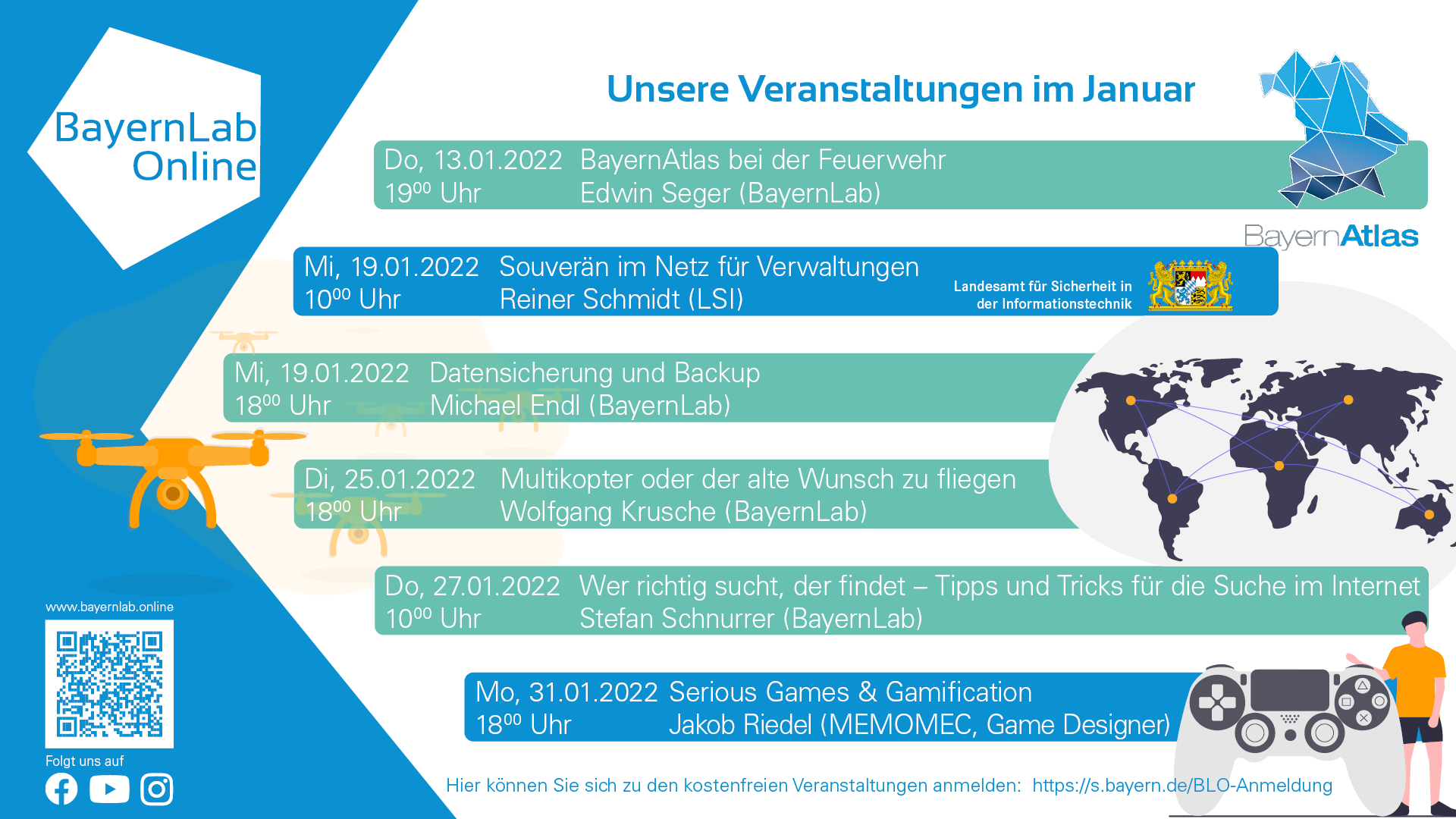 Januar-Veranstaltungen auf einen Blick © ldbv.bayern.de